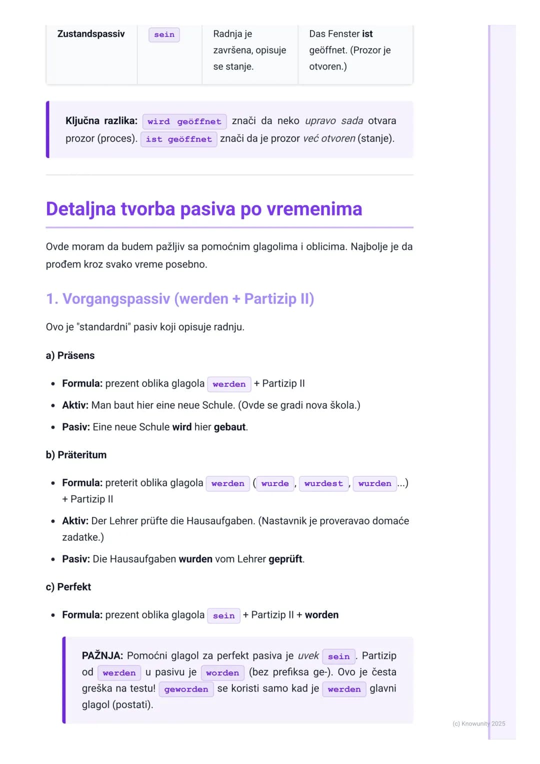# Pasiv (Sve vrste i vremena)

Uvod i pregled pasiva

Pasiv se koristi kada radnja (šta se dešava) ili stanje (kakav je rezultat) važnije od