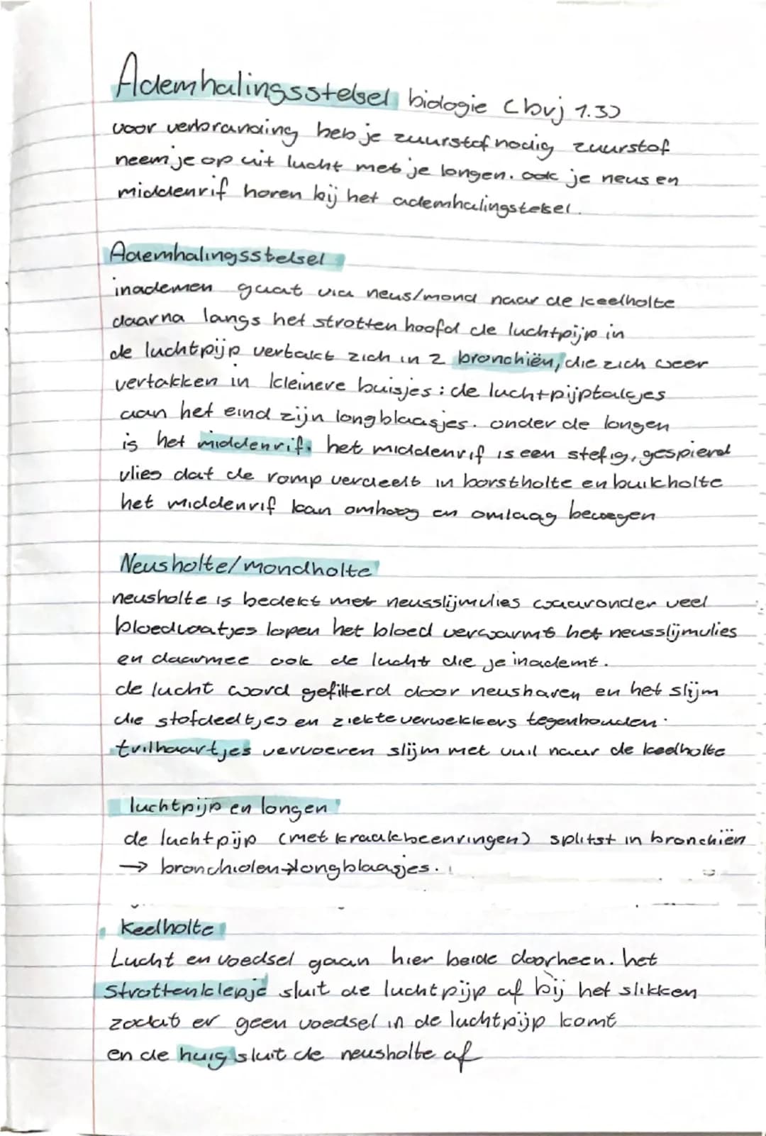 # Ademhalingsstelsel biologie chvj 7.33

voor verbranding heb je zuurstof nodig. zuurstof neem je op uit lucht met je longen. ook je neus en