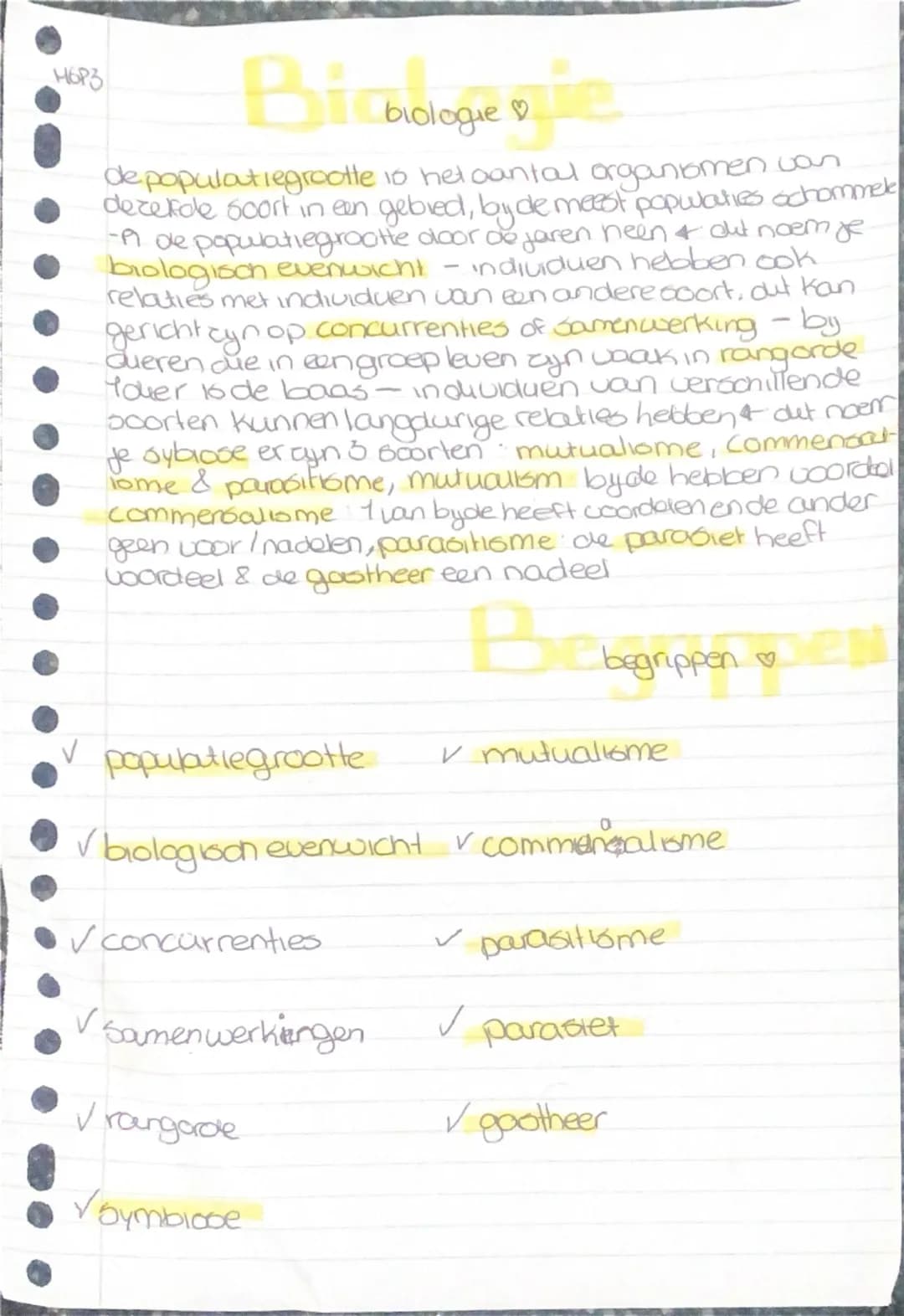 H6P3
biologie
de populatiegrootte is het aantal organismen van
dezelfde soort in een gebied, bij de meest populaties schommelt
-A de populat