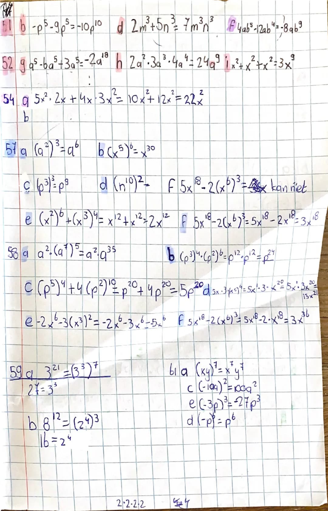 # Rekenen met Letters

+ + +

19 + 16 = kan niet

- + -

1ax1b = 1 ab

+ -

+&- moet gelijk zijn

x: hoeft niet

3ac +9bg

Lerm

noemers moe
