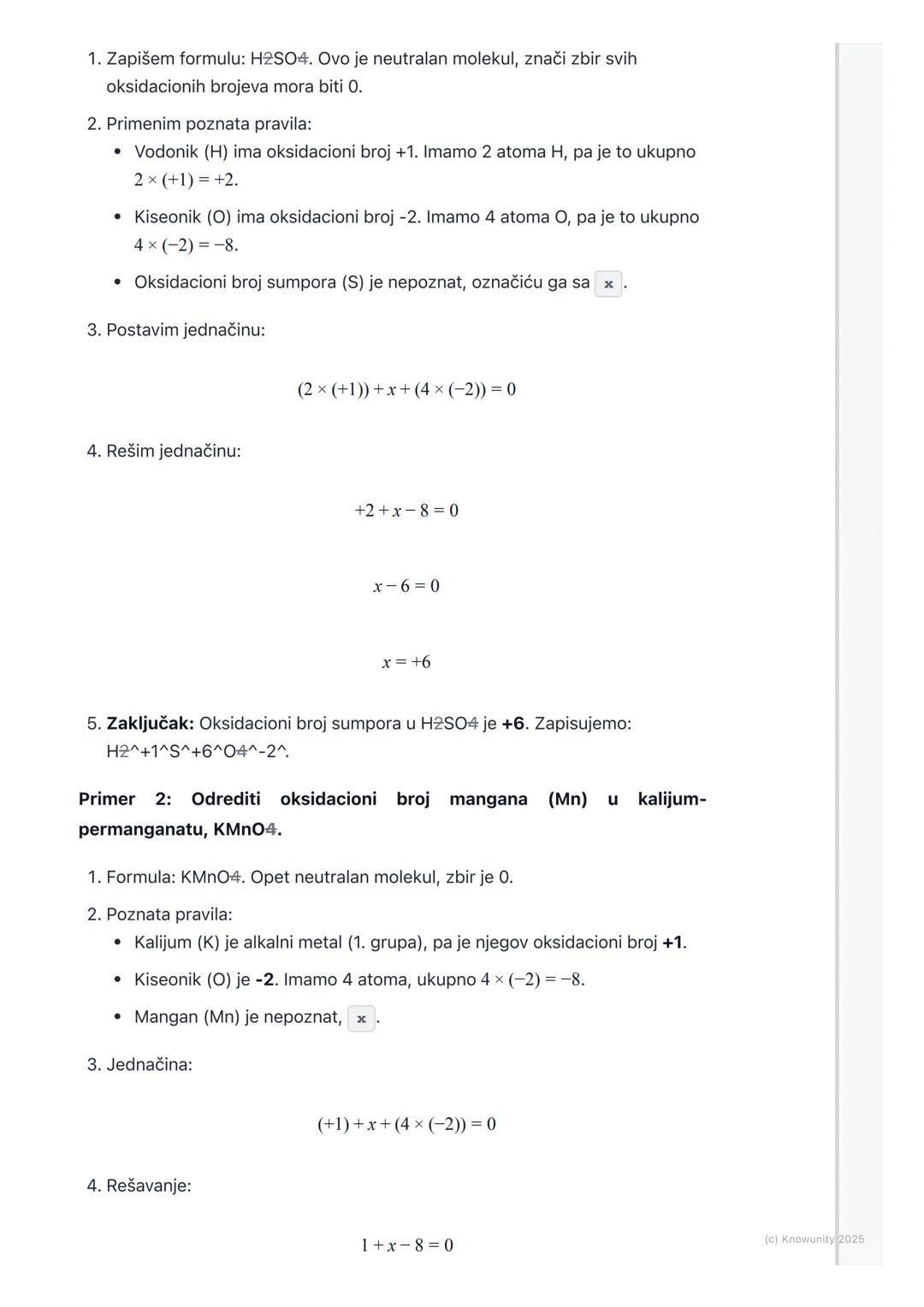 # Određivanje oksidacionog
broja

Uvod u oksidacione brojeve

Oksidacioni broj je zamišljeno (formalno) naelektrisanje koje bi atom imao u
m