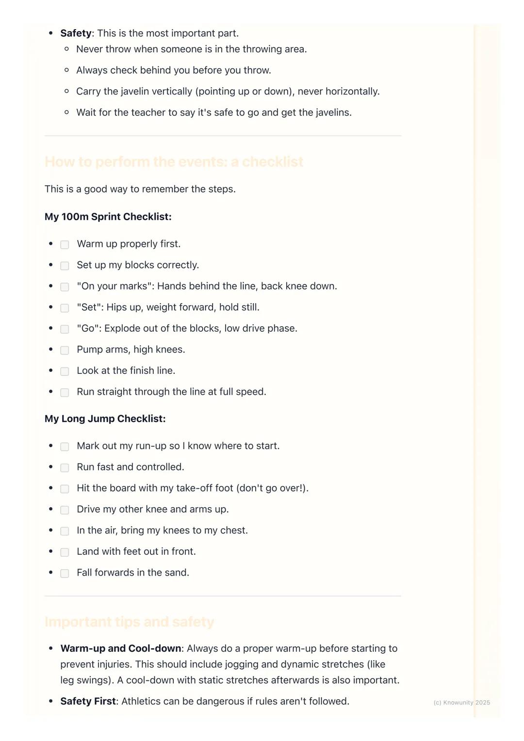 # Athletics (Track and Field)

Introduction to athletics

Athletics is also called 'Track and Field'. It's one of the oldest types of sports