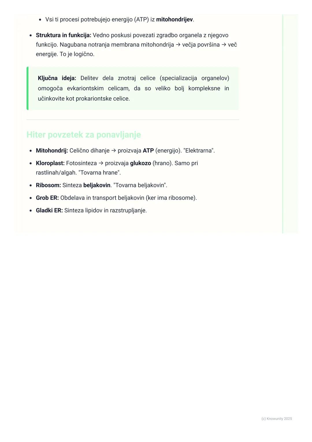 # Funkcije celičnih organelov

Uvod v celične organele

Vsaka evkariontska celica je kot majhno mesto. Da bi to mesto delovalo,
potrebuje ra