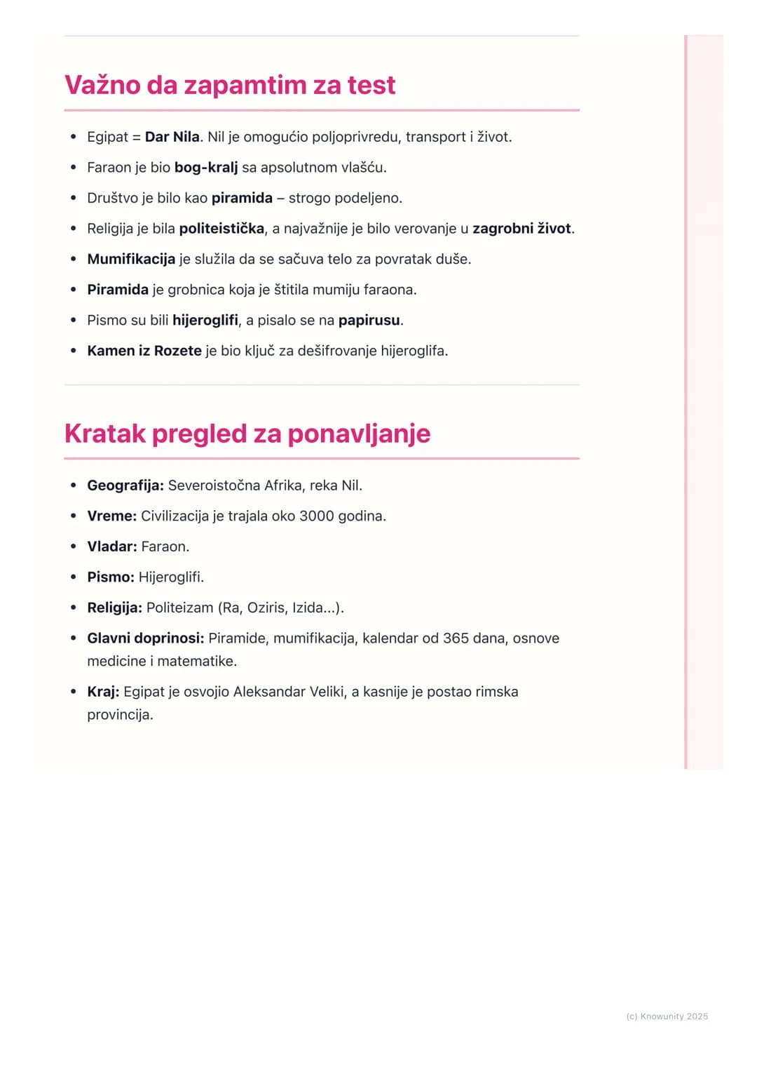 # Stari Egipat: Dar Nila

Uvod u Stari Egipat

Stari Egipat je jedna od najstarijih i najvažnijih civilizacija. Nastala je u
severoistočnoj 