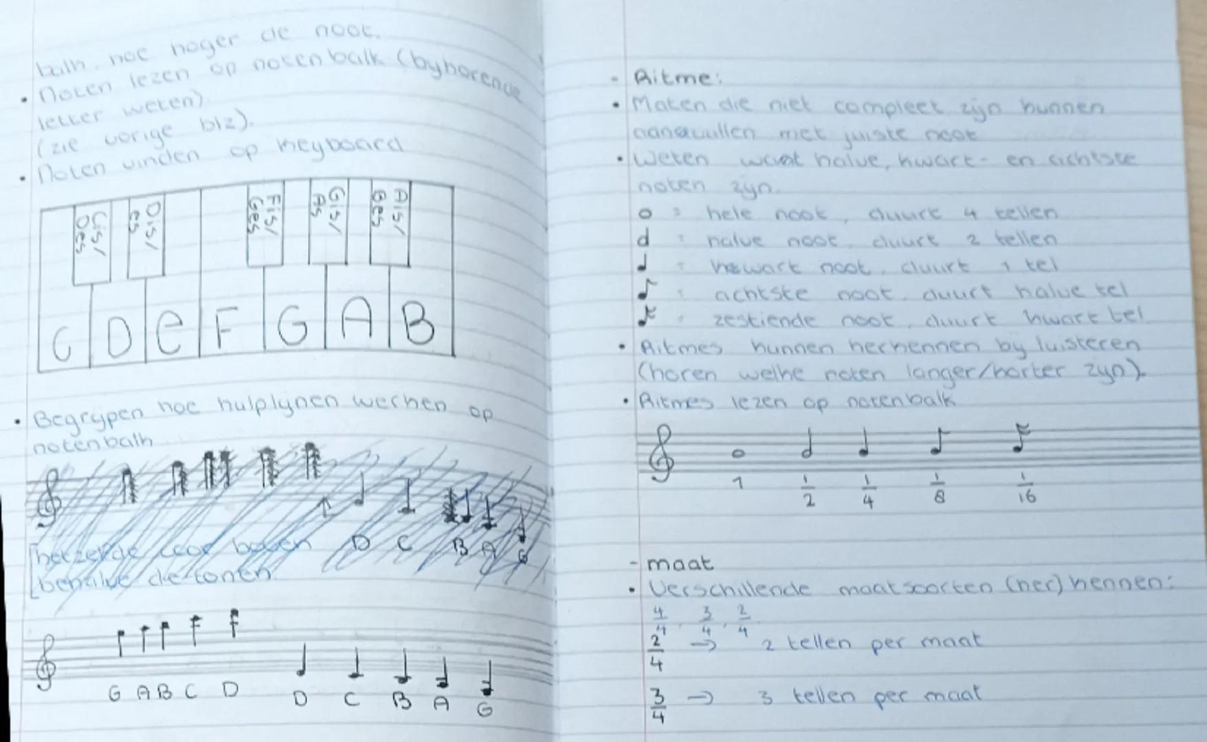 # Muziek
- begrippen
Melodie - Bestaat uit aantal noten die
by elkaar horen.
Motief - Korte melodie, Bouwstenen
waarmee je melodie kunt make