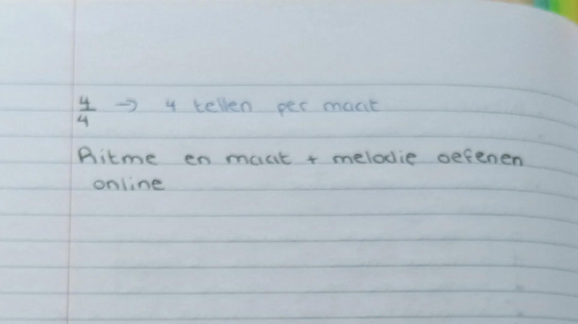 # Muziek
- begrippen
Melodie - Bestaat uit aantal noten die
by elkaar horen.
Motief - Korte melodie, Bouwstenen
waarmee je melodie kunt make