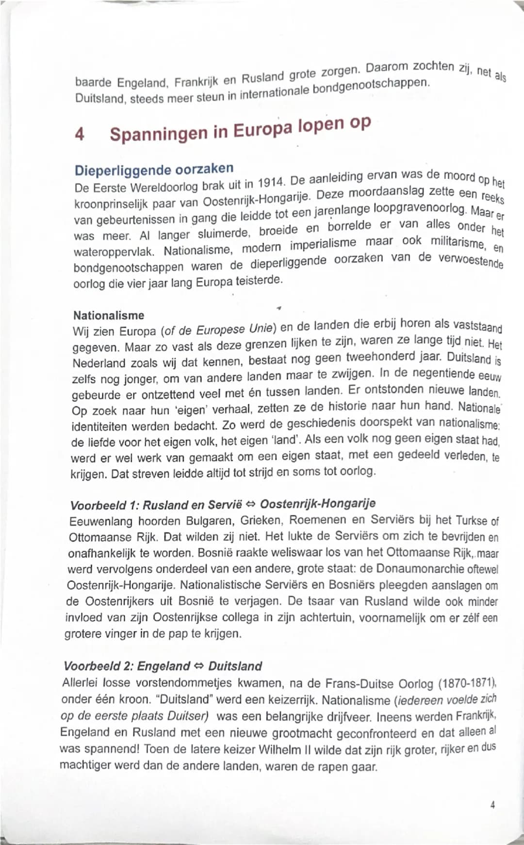 Oorlog in Europa eerste wereldoorlog