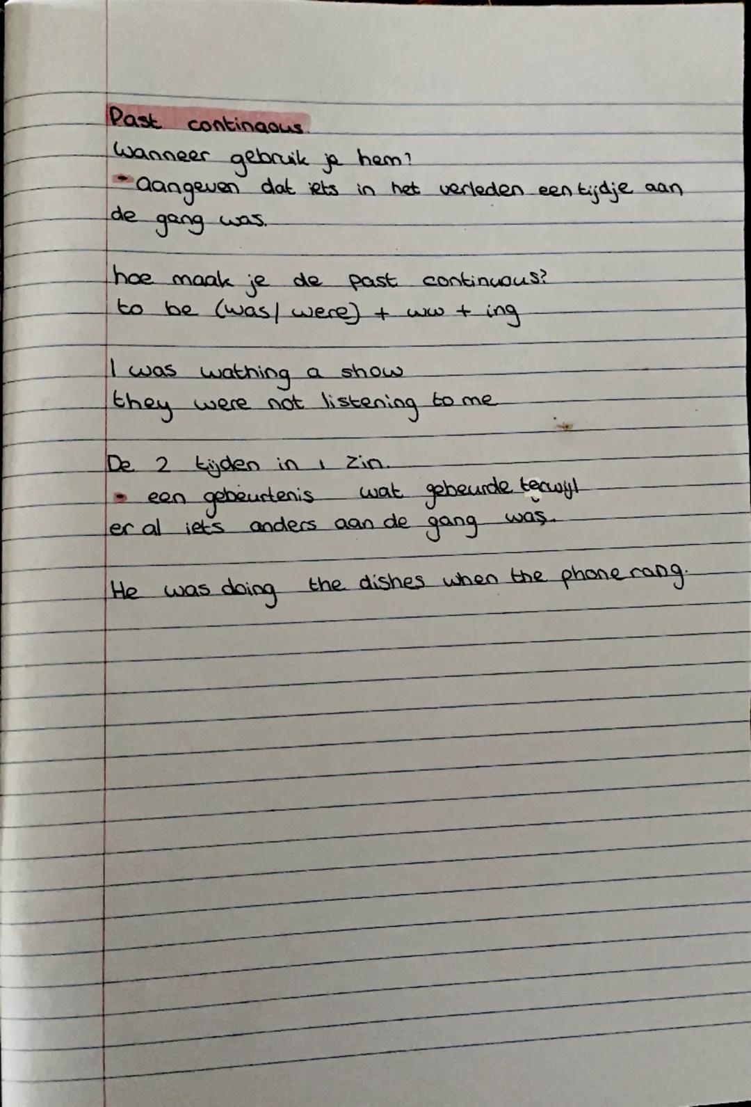 ## Present Simple

Wanneer gebruik je hem?
- feiten
- gewoontes
- dingen die regelmatig gebeuren

Hoe maak je de present simple?
- I, you, w