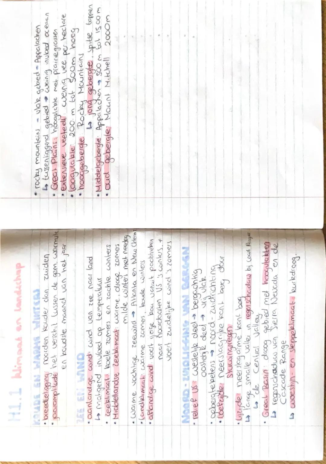 de Geo - VWO 3 - H1 - §1 - de Verenigde Staten