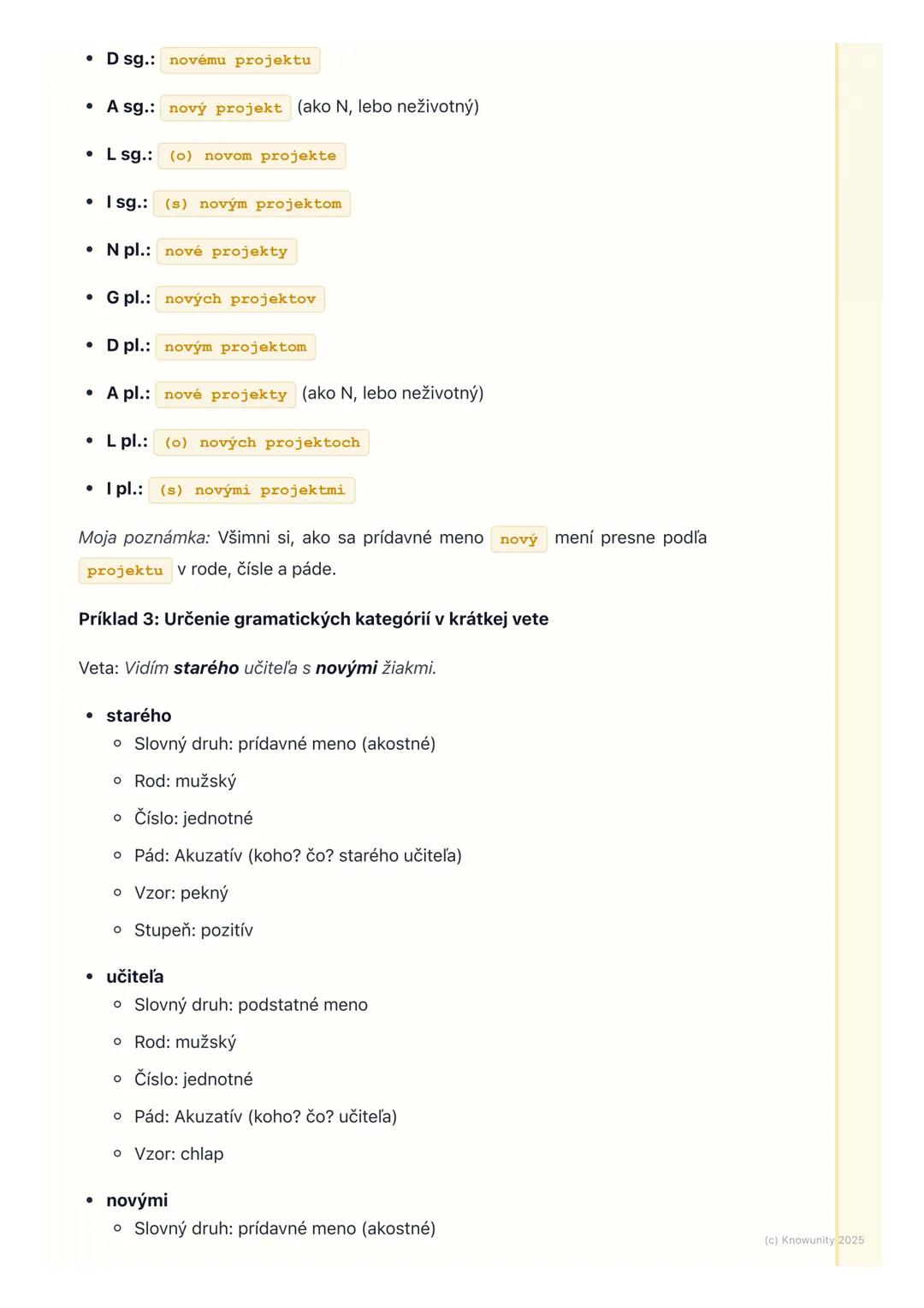 # Podstatné mená a prídavné
mená (prehĺbenie)

1. Prehľad a úvod

Takže, znova sa vraciame k podstatným a prídavným menám. Viem, že sme sa
o