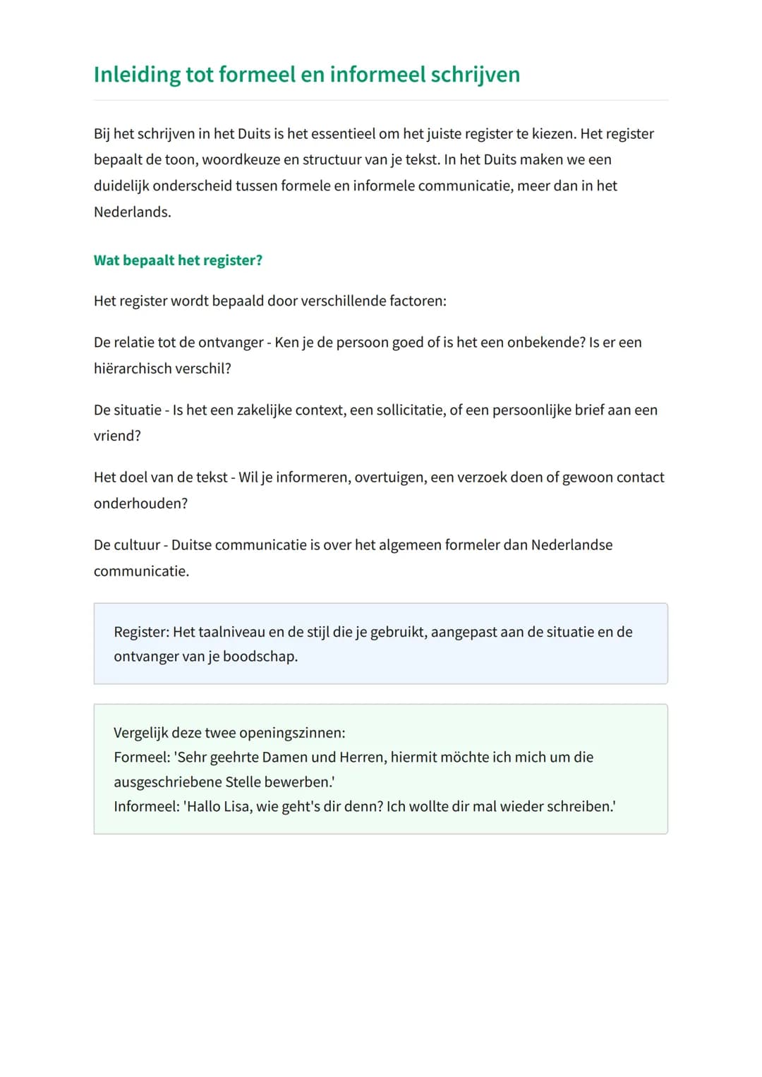 Schrijfvaardigheid Duits: formele en
informele teksten
Leren schrijven van formele en informele Duitse teksten
Duits Taal en Literatuur. Gra