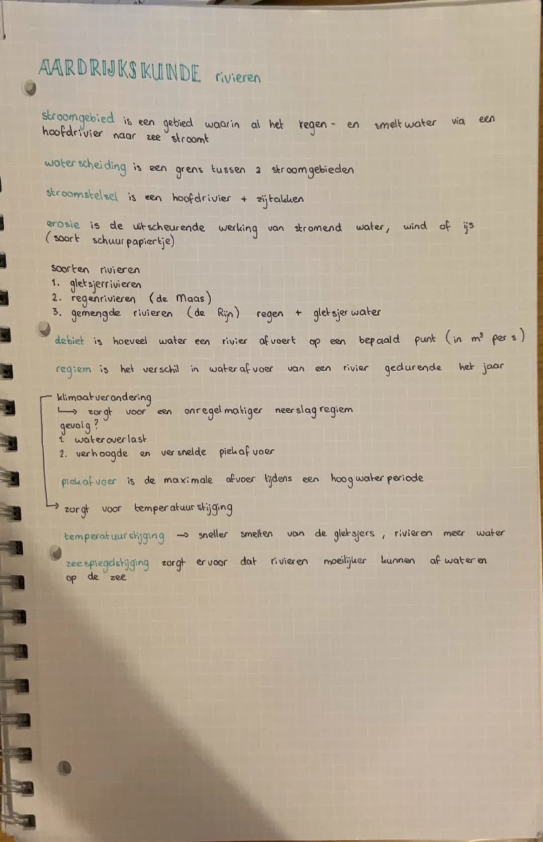 aardrijkskunde 1.1 rivieren 4 havo