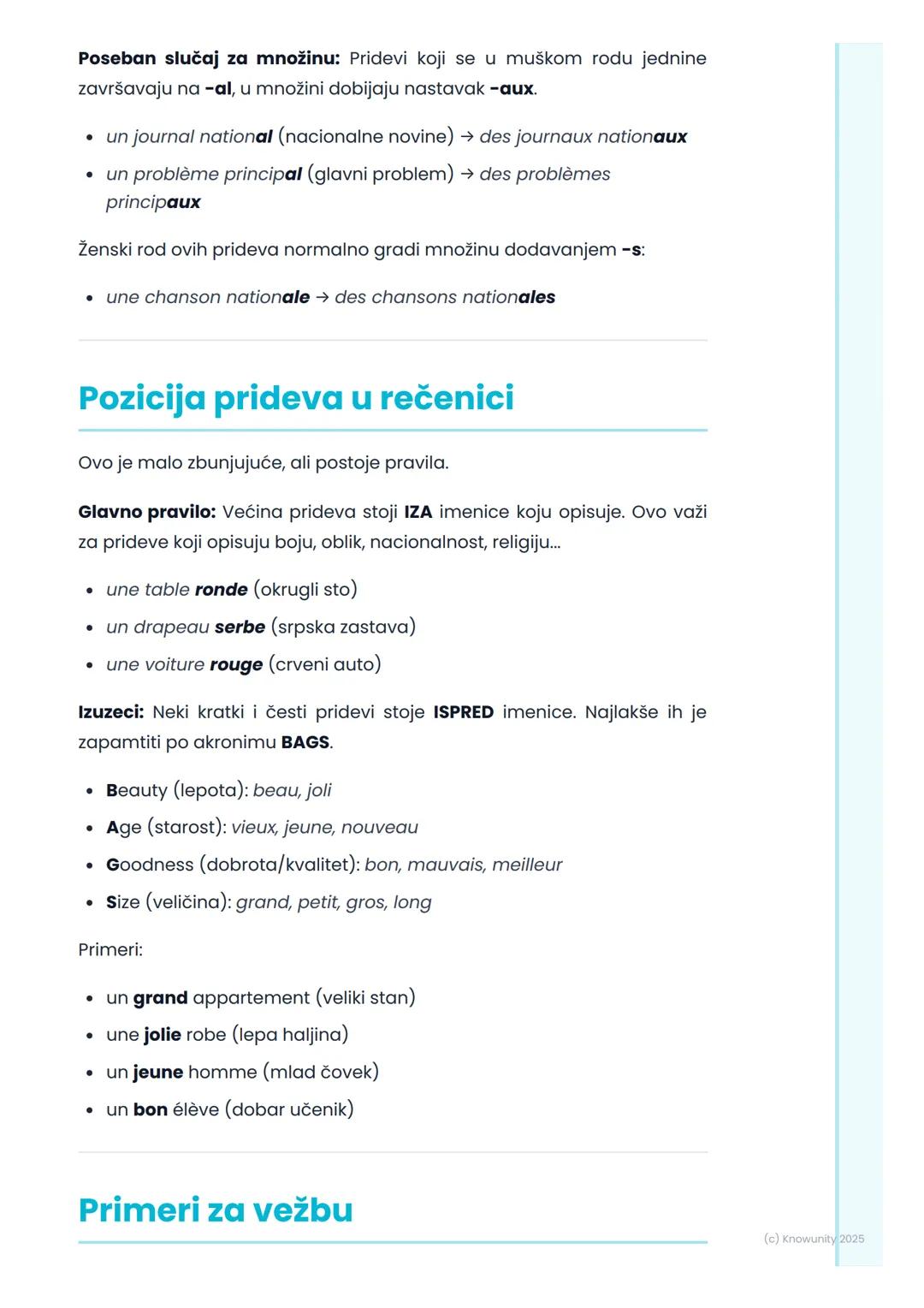 # Pridevi i njihovo slaganje

Uvod: Šta su pridevi i zašto je važno
slaganje

Pridevi su reči koje opisuju imenice (ljude, mesta, stvari). U