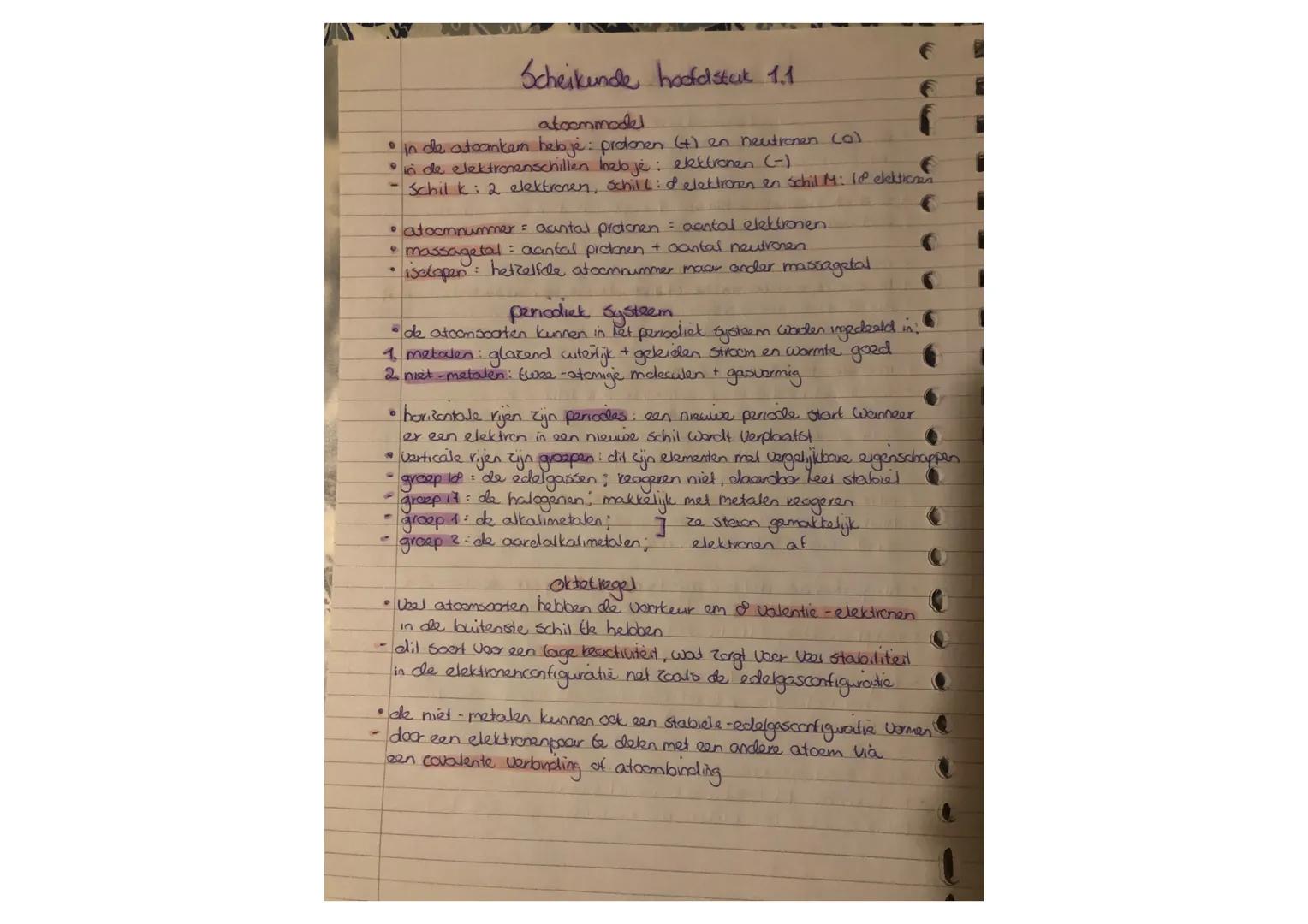 Scheikunde hoofdstuk 1.4
(
(
• Wet von behoud van massa: tijdens een chemische reactie gaat massa niet verloren
op Microniveau, Staat de mas