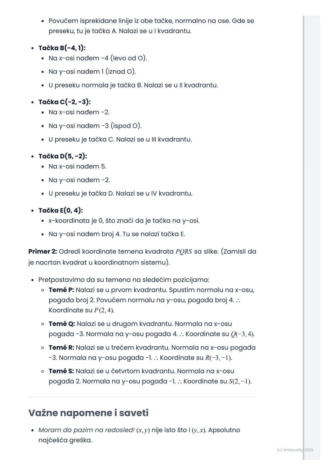 # Koordinatni sistem u ravni

Uvod u koordinatni sistem

Koordinatni sistem nam pomaže da tačno odredimo položaj bilo koje
tačke u ravni. To