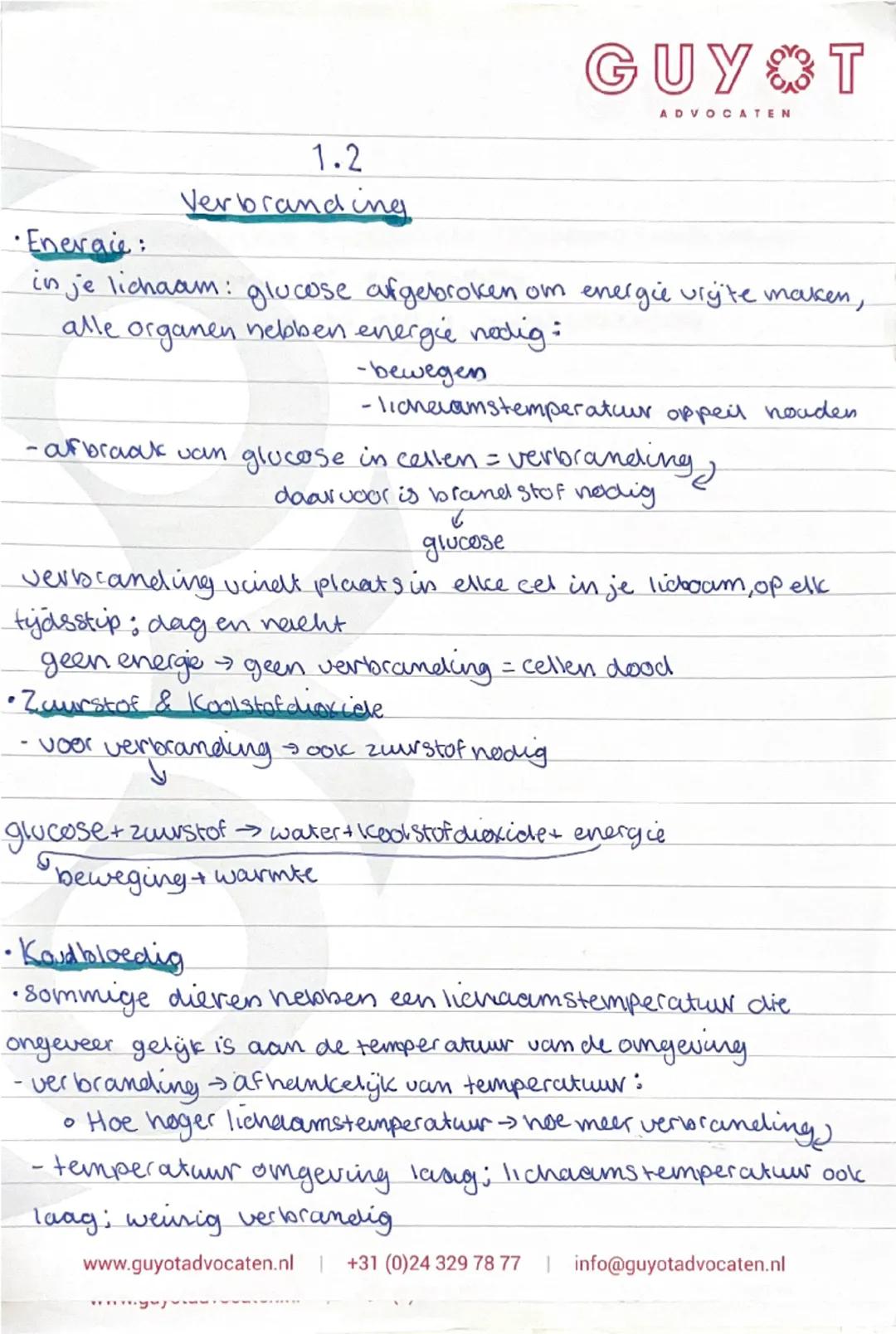 # Biologie

foto synthese

1.1
Stof wisseling

GUYT
ADVOCATEN

als het licht is, vanelt is de groene delen van een plant fotosynther
plaats: