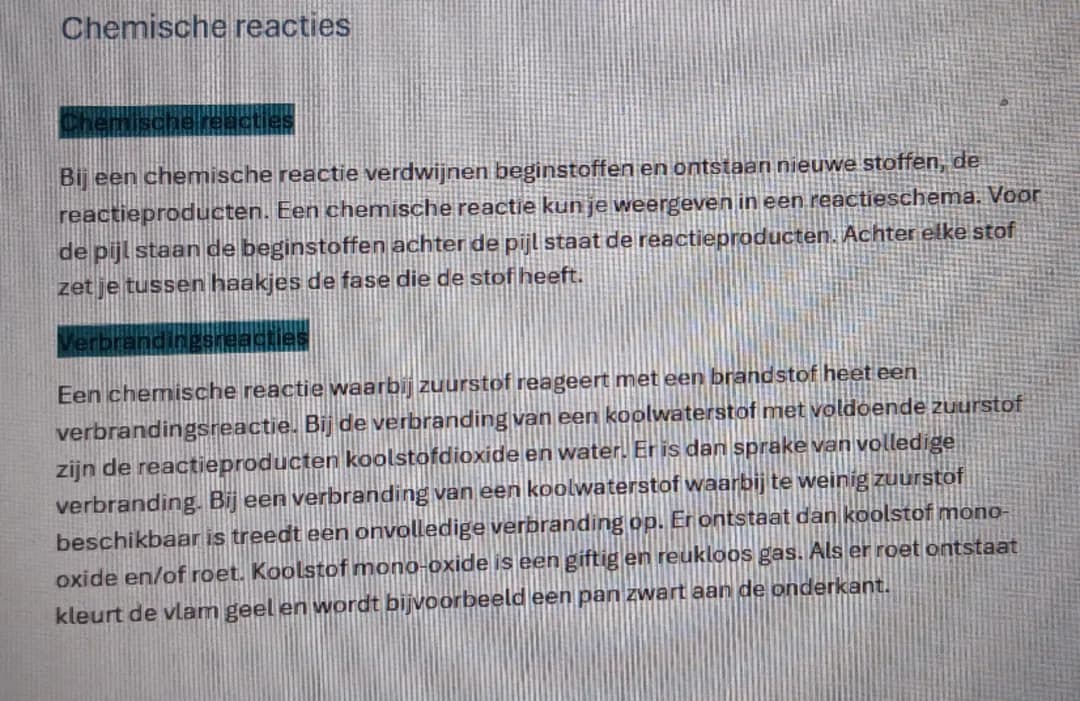 Chemische reacties