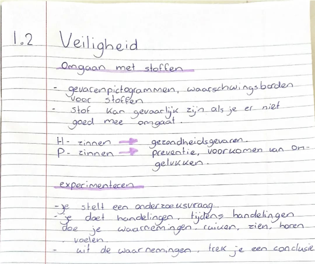 Hoofdstuk 1 paragraaf 2 veiligheid