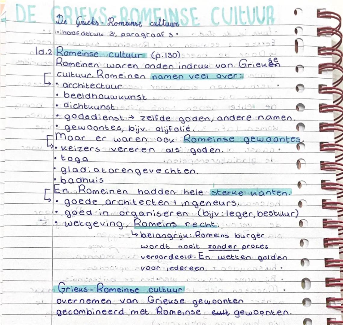 4 DE GRIEKS-ROMEINSE CULTUUR
# hoofdstuk 3, paragraaf 5

1d.2 Romeinse cultuur (p.130)
Romeinen waren onder indruk van Griekse
culturen. Rom