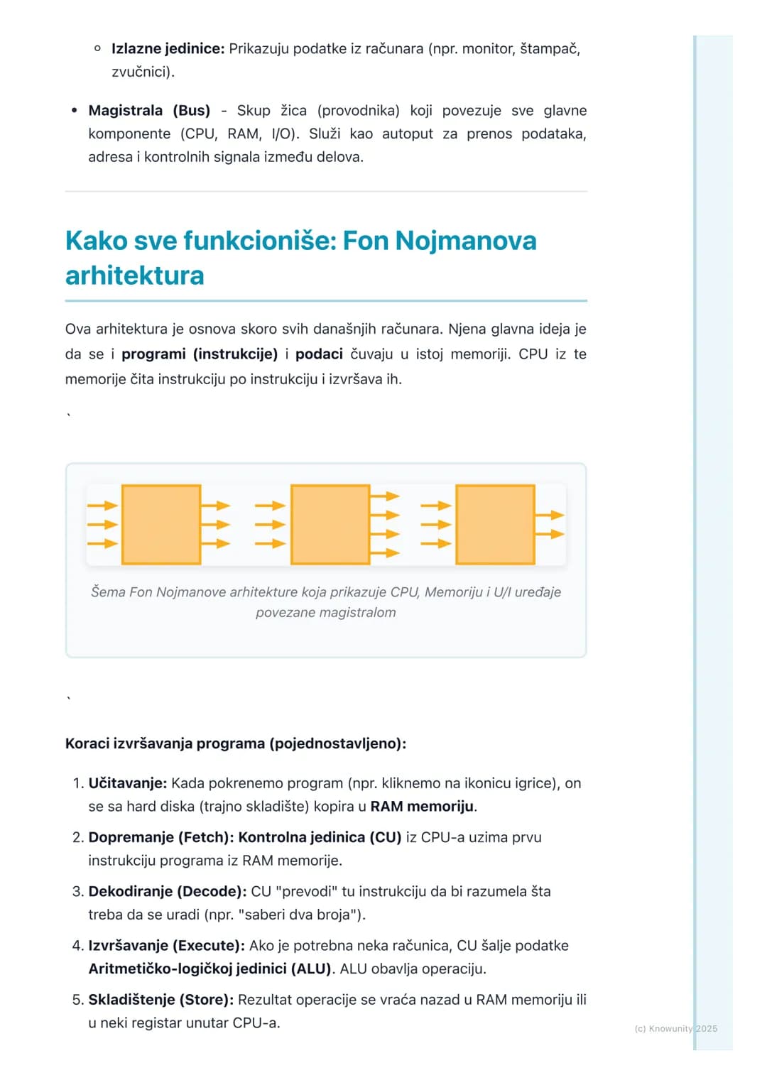 # Osnovna arhitektura računara

## Uvod u arhitekturu računara

Svaki računar, od laptopa do telefona, radi po sličnom principu. Nije to sam