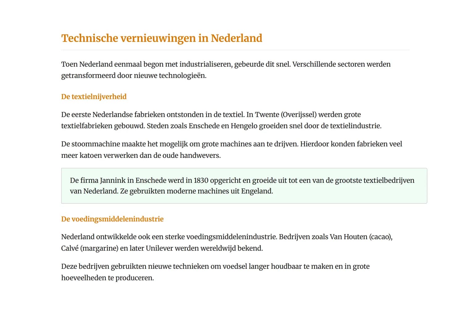 Nederland en de Industriële Revolutie: Opkomst van
industrie en techniek
De transformatie van Nederland tijdens de Industriële Revolutie
Ges