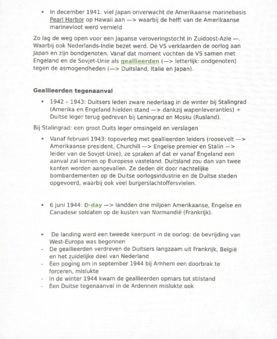 Geschiedenis hoofdstuk 2 paragraaf 2 en 3
Paragraaf 2.2
De ideeën van de Nazi's
De Duitsers waren teleurgesteld over de verloren oorlog en h