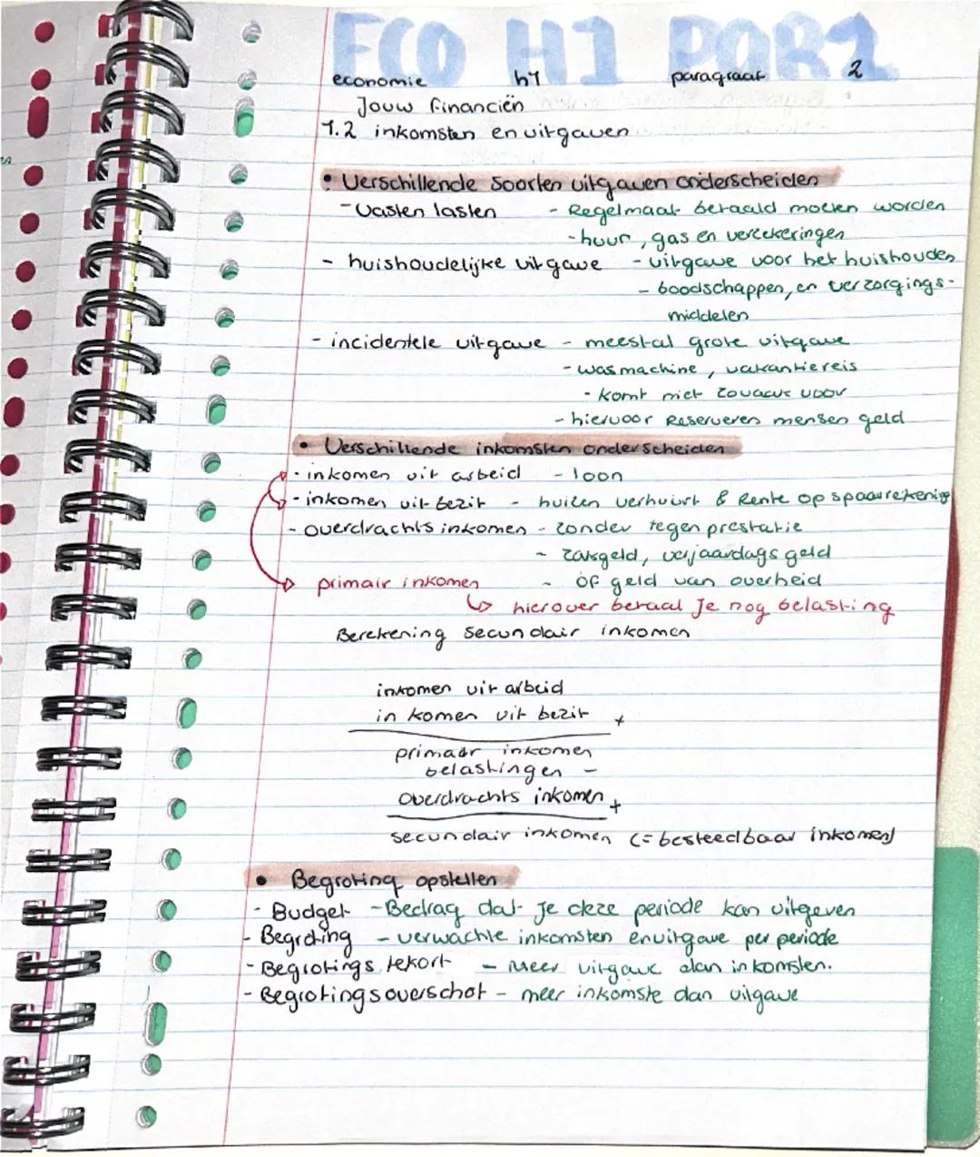 ## FCO

### economie  h1  Paragraaf  1

**Jouw financiën**

**1.1 behoeften en middelen**

* **Verschillende soorten behoeften**
    - prima