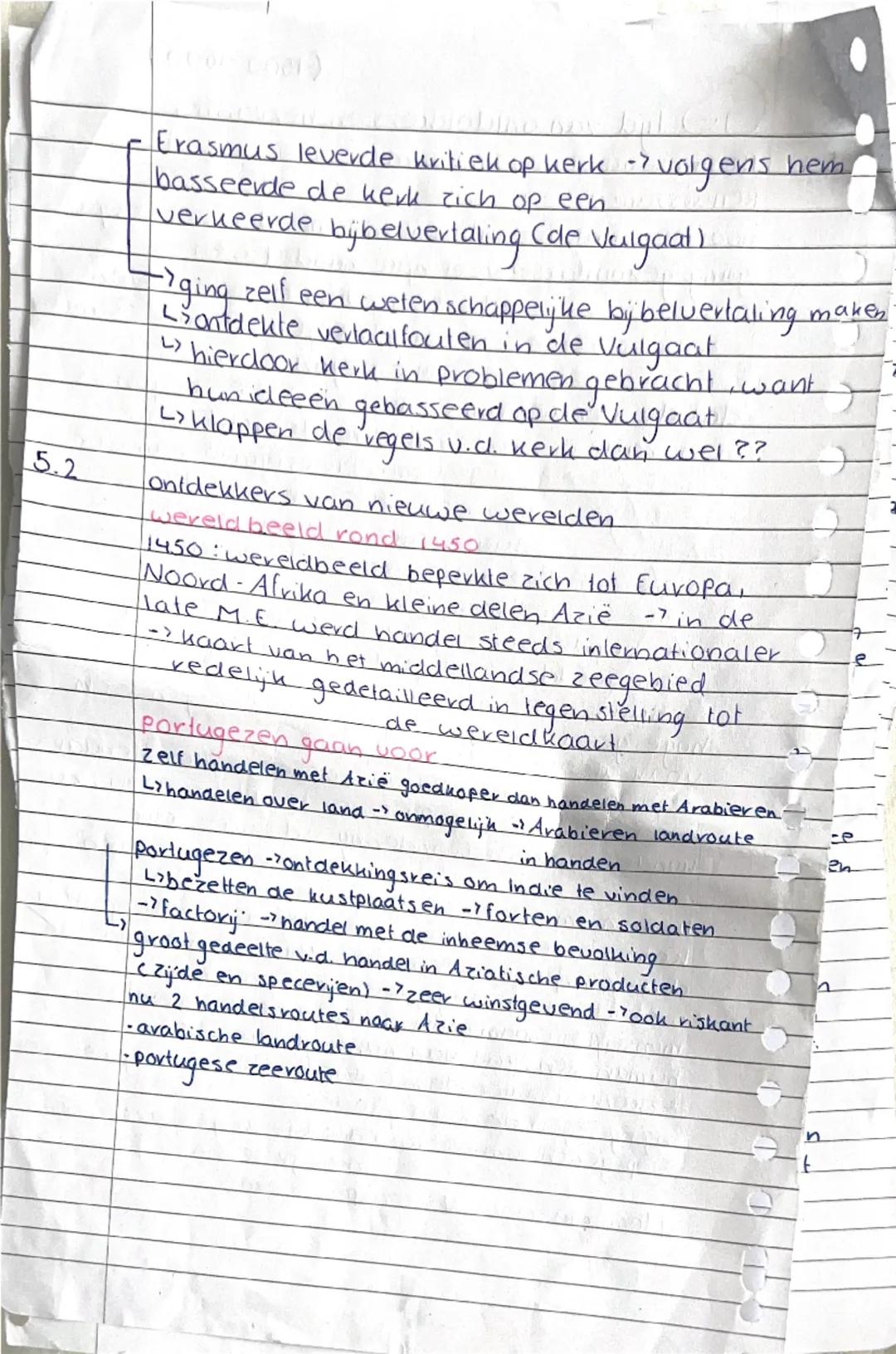## GS tijd van ontdekkers en hervormers (1500 - 1600)

### 5.1 Renaissance en humanisme

**Renaissance**
- noorden Italië → internationale h