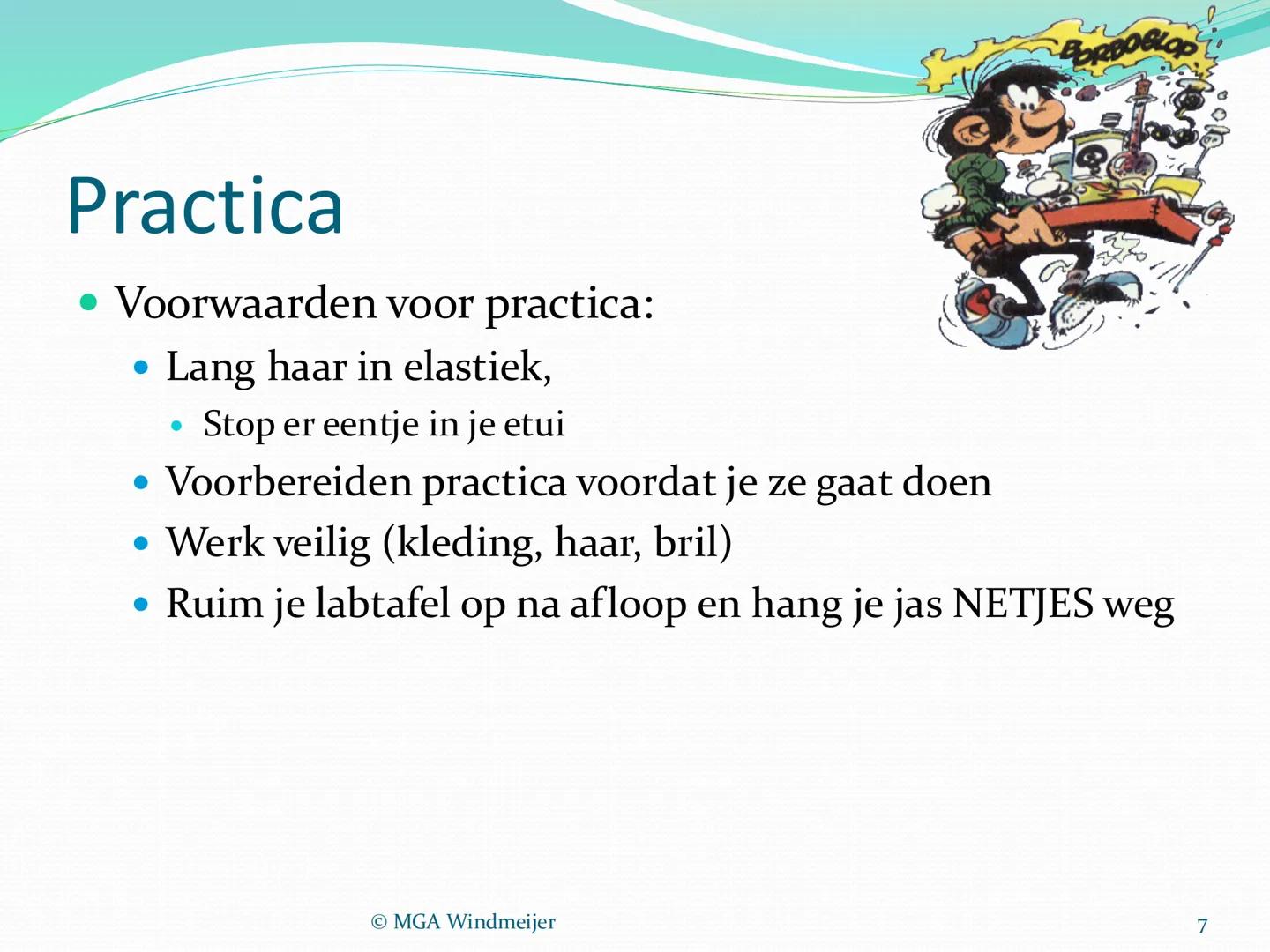 Scheikunde in 3 VBP

To think is to practice brain chemistry

Deepak Chopra

MGA Windmeijer

1 # Kennismaking en boeken-meeneem-
regel

3 x 