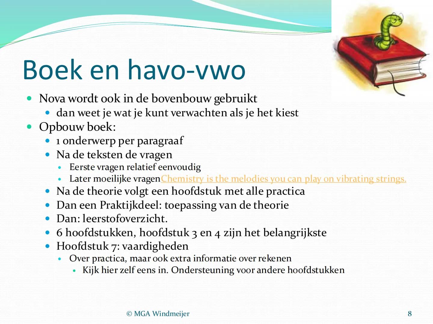 Scheikunde in 3 VBP

To think is to practice brain chemistry

Deepak Chopra

MGA Windmeijer

1 # Kennismaking en boeken-meeneem-
regel

3 x 