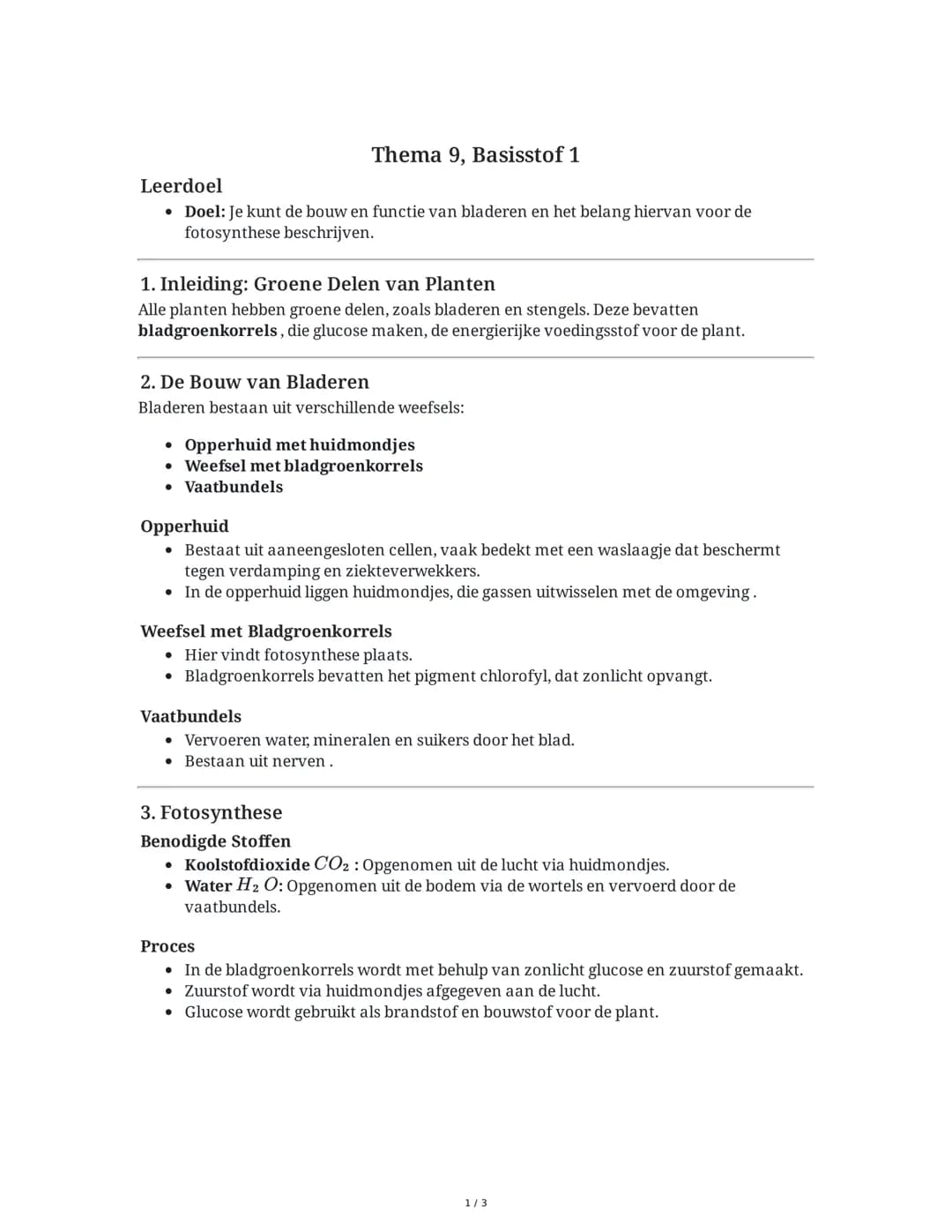 Bladeren: Bouw en Functie