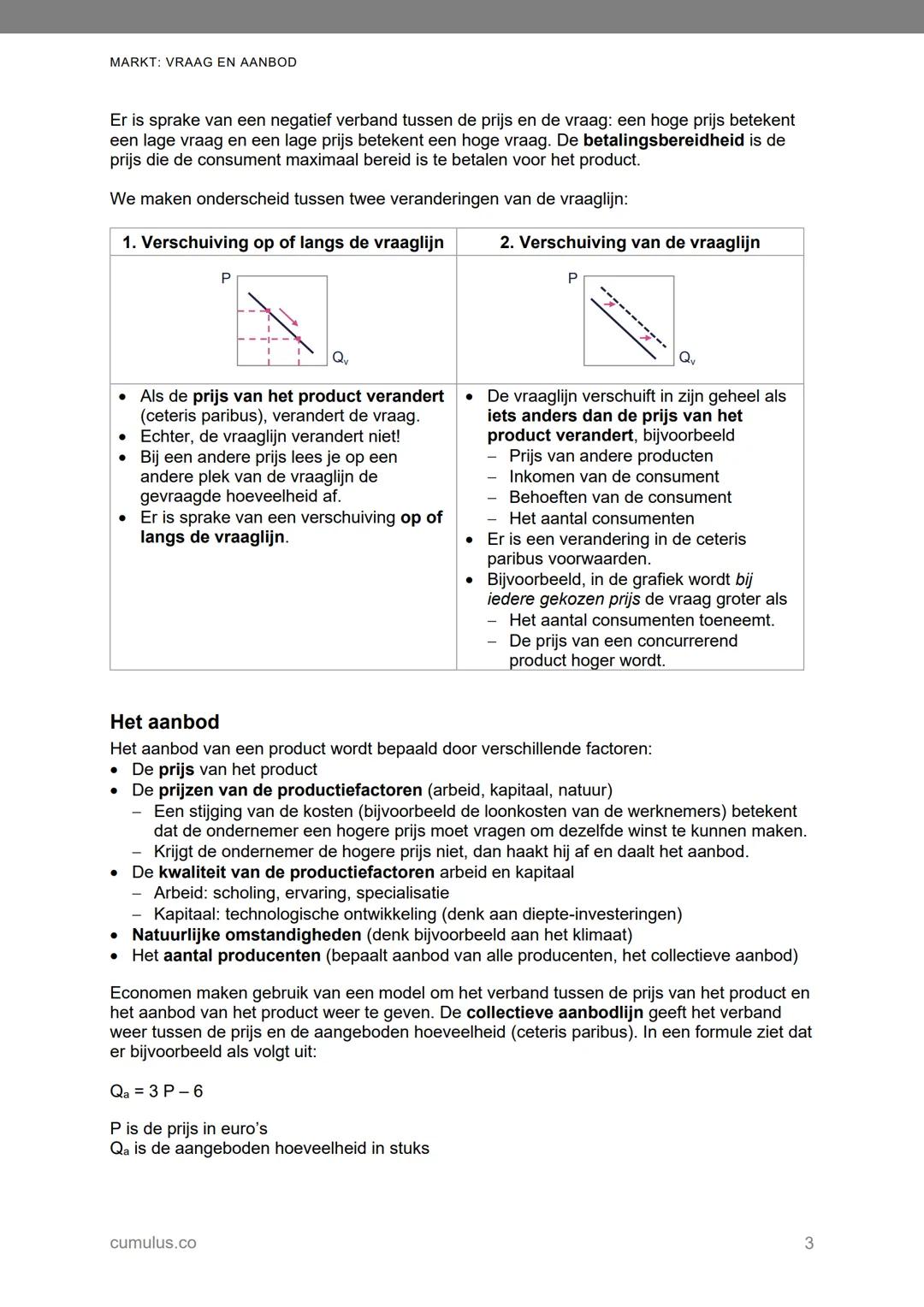 # MARKT: VRAAG EN AANBOD

THEORIE

# Vraag en aanbod

Het vraag- en aanbodmodel is misschien wel het bekendste economische model. Door het
"