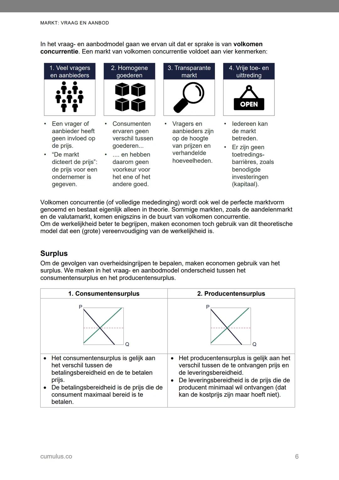 # MARKT: VRAAG EN AANBOD

THEORIE

# Vraag en aanbod

Het vraag- en aanbodmodel is misschien wel het bekendste economische model. Door het
"