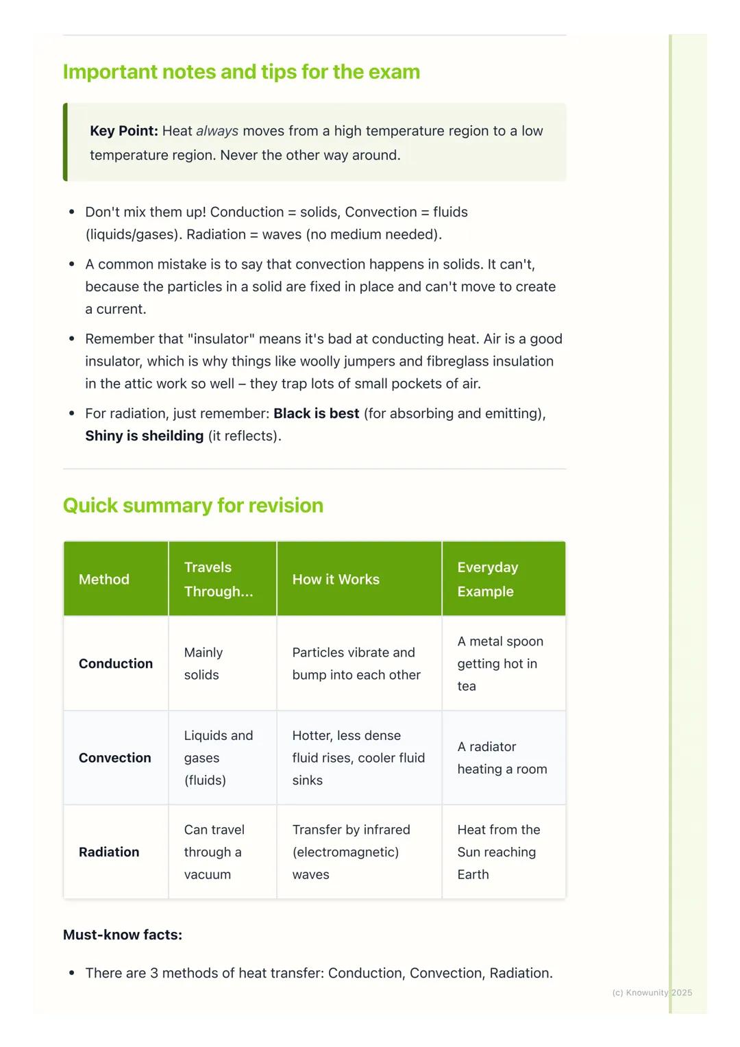 # Methods of Heat Transfer

An introduction to how heat moves

Heat is a form of energy that always flows from a hotter place to a colder
pl
