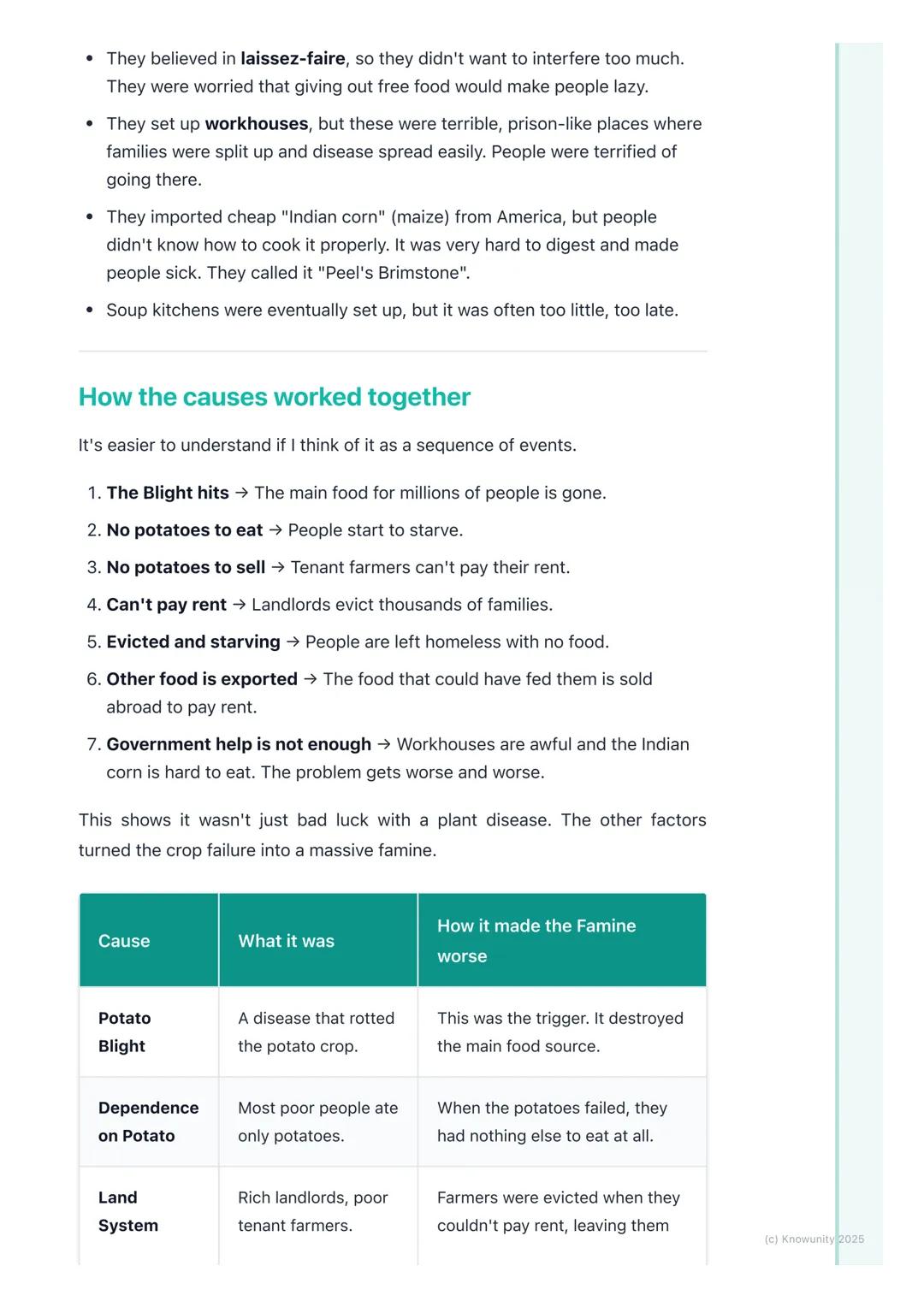 # Causes of the Famine

An introduction to the causes

The Great Famine, or An Gorta Mór, happened in Ireland between 1845 and
1852. It wasn