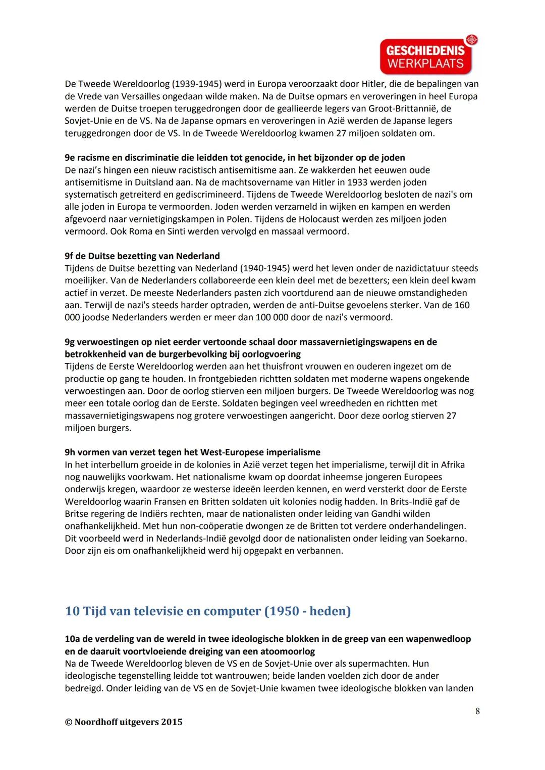 # GESCHIEDENIS
WERKPLAATS

# KORTE BESCHRIJVING VAN DE 49
# KENMERKENDE ASPECTEN

Bijlage bij Geschiedeniswerkplaats Handboek historisch ove