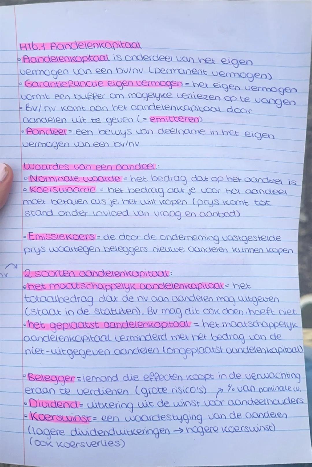 bedrijfseconomie samenvatting 16.1