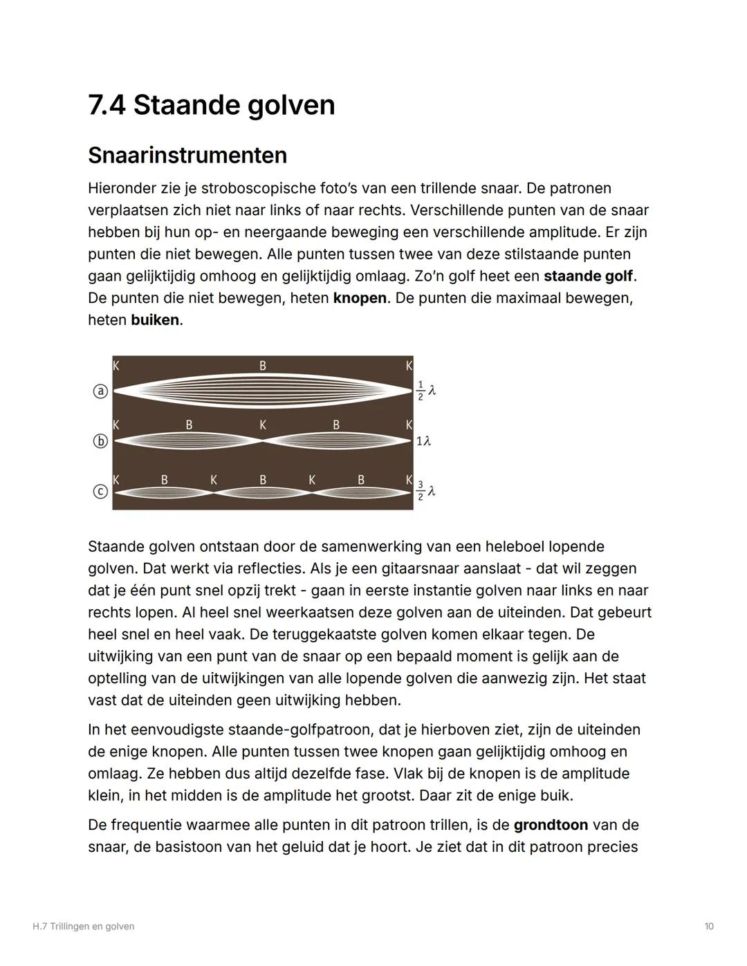 # H.7 Trillingen en golven

## 7.1 Trillingen

### Beschrijving

Een periodieke beweging herhaalt zich na een vaste tijdsduur, de periode of