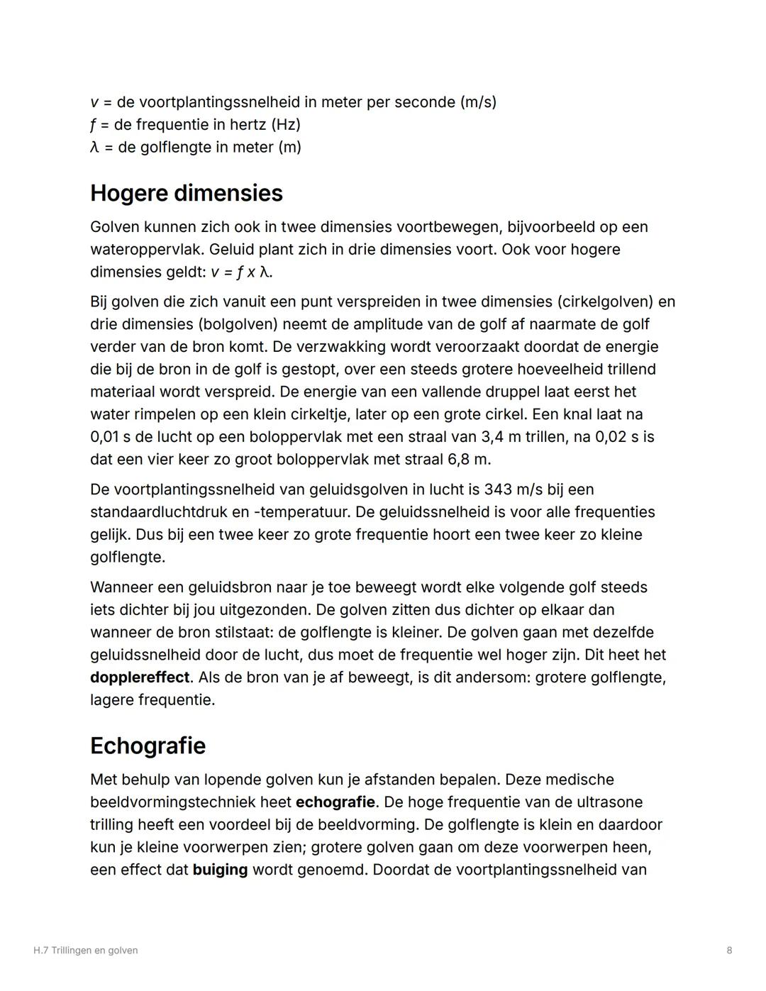 # H.7 Trillingen en golven

## 7.1 Trillingen

### Beschrijving

Een periodieke beweging herhaalt zich na een vaste tijdsduur, de periode of