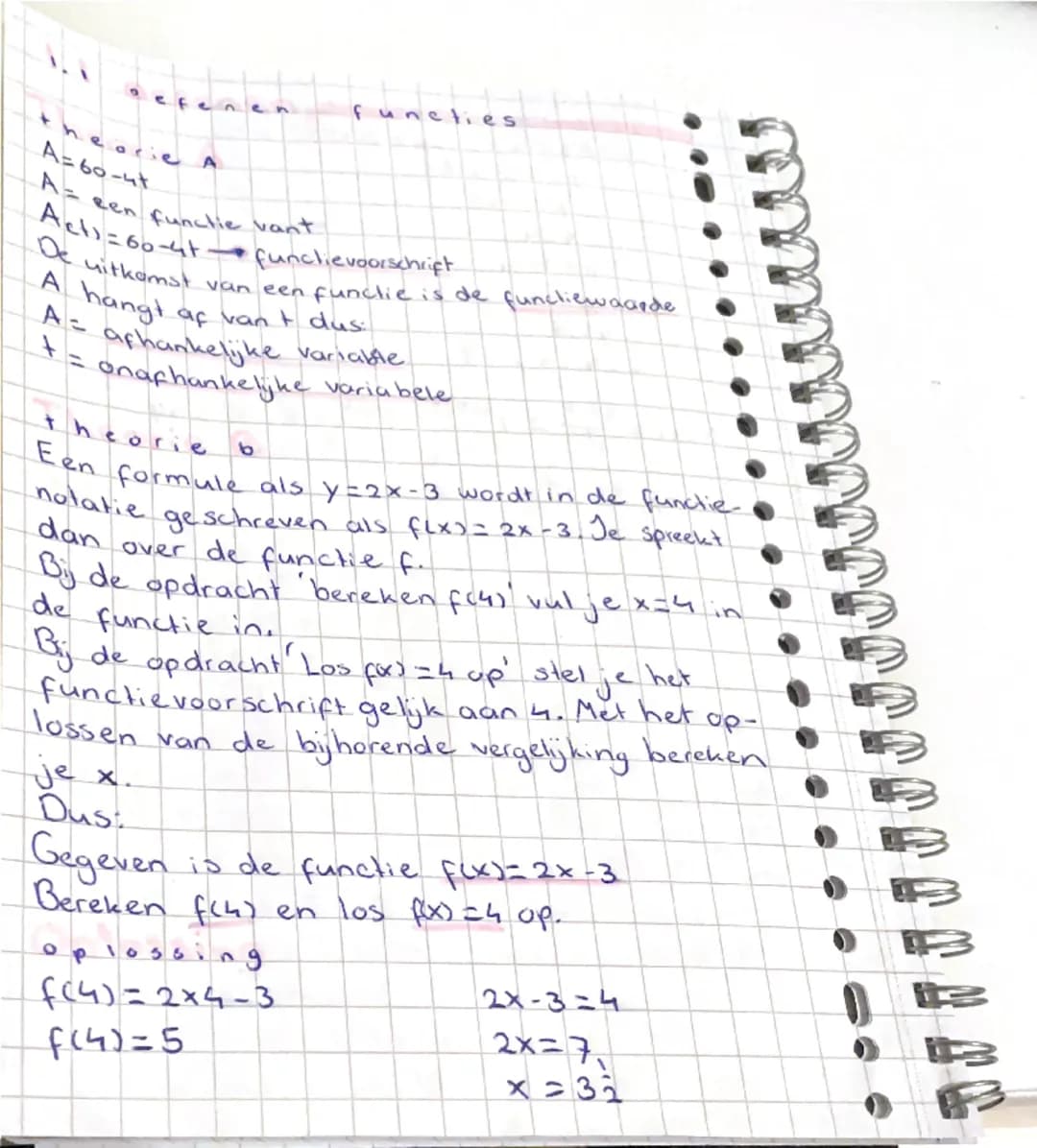 Wiskunde 3 vwo 1.1 functies 