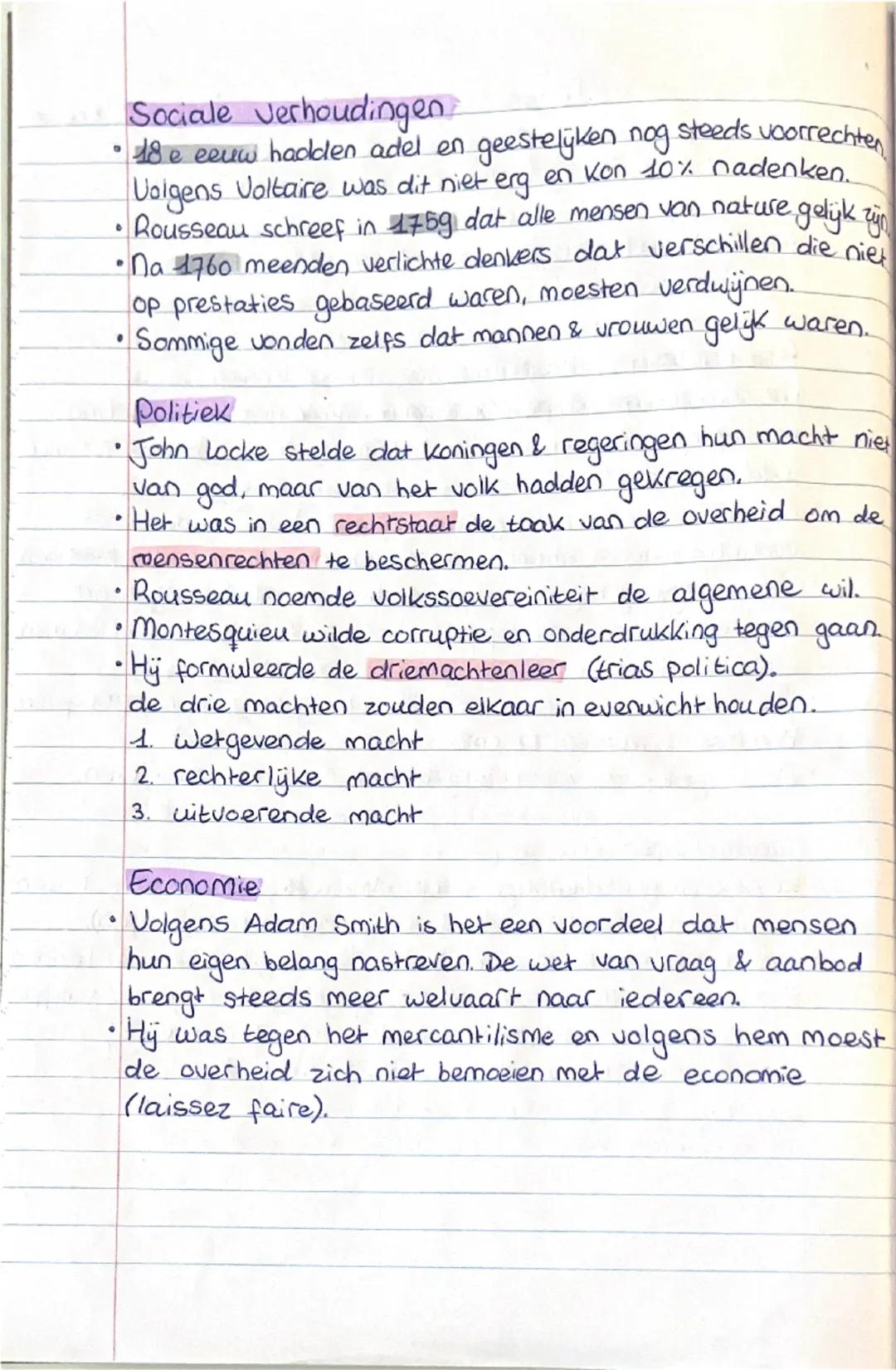 ## Hoofdstuk 7 De tijd van pruiken en revoluties

### p1 De verlichting
1700 - 1800

**Rationalisme & optimisme**
- Na de wetenschappelijke 