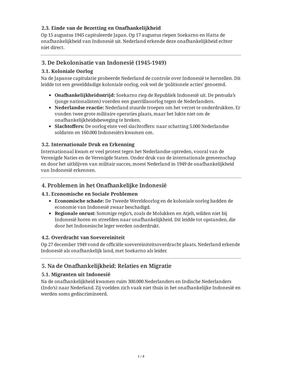 # Samenvatting: Nederland en Indonesië - Van Kolonisatie tot
# Onafhankelijkheid

Deze samenvatting behandelt de relatie tussen Nederland en