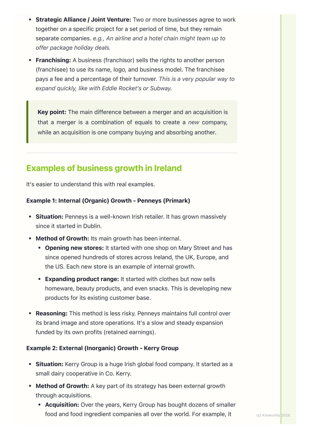 # Business Growth and
Expansion

Introduction to business growth

All businesses aim to be successful, and for most, that means growing bigg