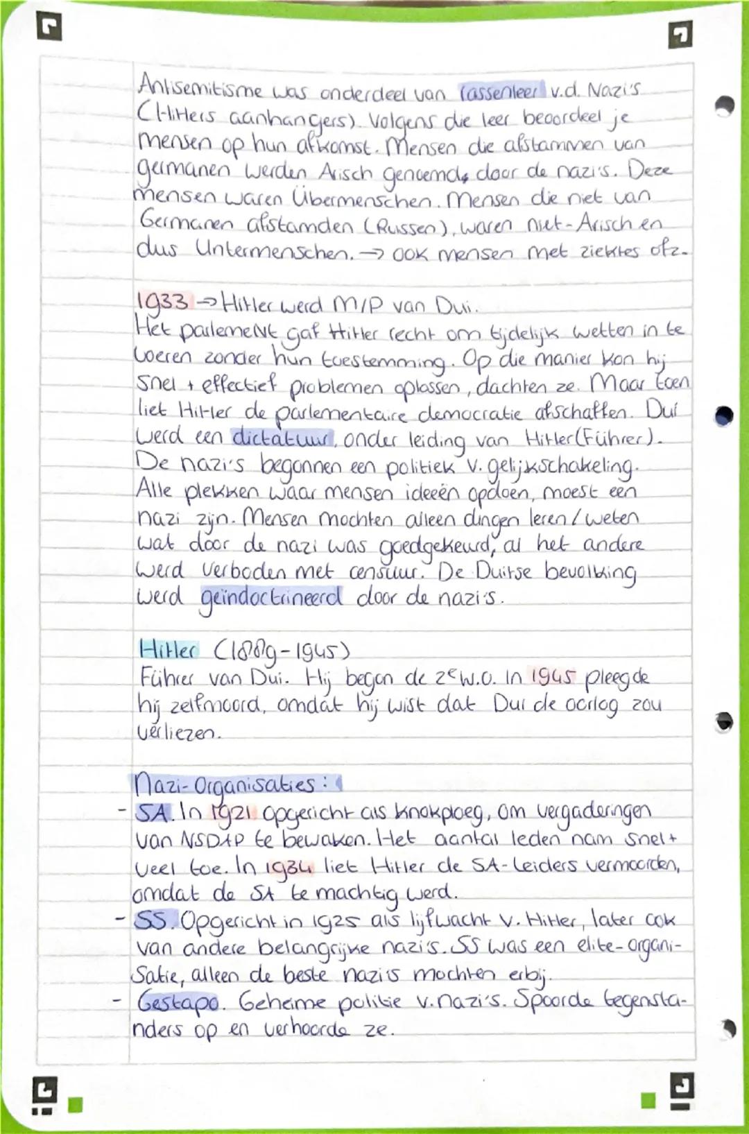 H3.P3.
Door de economische crisis ging 't in Dui Steeds
Slechter, Mensen raakte geïnteresseerd in de ideeën
van Hitler. 🤔 Misschien had hij