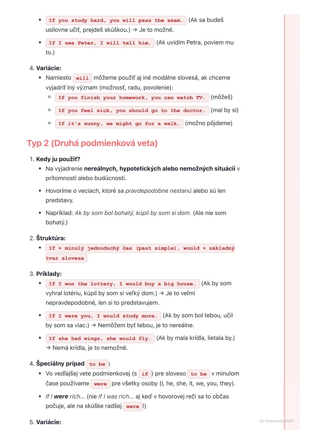 # Podmienkové vety
(Conditional Sentences)

1. Prehľad podmienkových viet

Podmienkové vety (po anglicky conditional sentences) sú super dôl