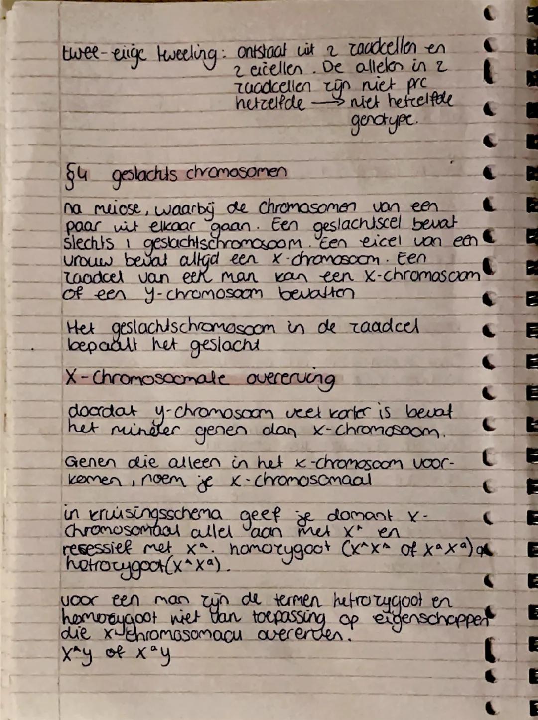 ## biologie Pww2 hoofdstuk 3 en 4

## hoofdstuk 3:

### §1 fenotypen en genotypen

De informatie voor alle erfelijke eigenschappen van een i