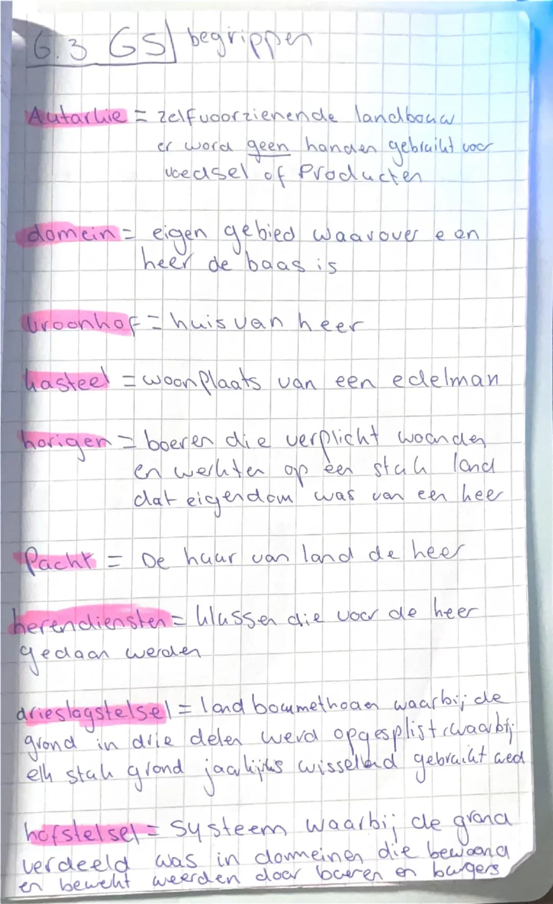 Geschiedenis klas een