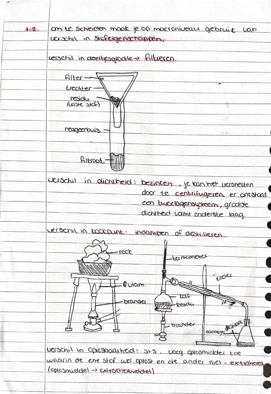 # 1. Scheiden en reageren

hoofdstuk 1: scheikunde lwo 4

1. als je op microniveau naar een stof kijkt, bestaat dit meestal uit moleculen

z