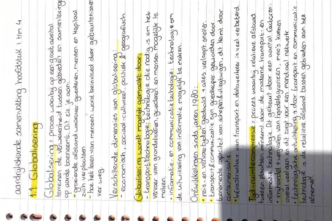 aardrijkskunde hoofdstuk 1 en 4