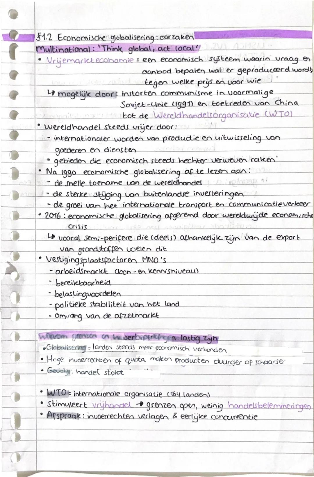havo S
# WERELD
## globalisering

H1
§1.1 Globalisering: one world?
Globalisering

• Globalisering het proces waarbij de verwevenheid tussen